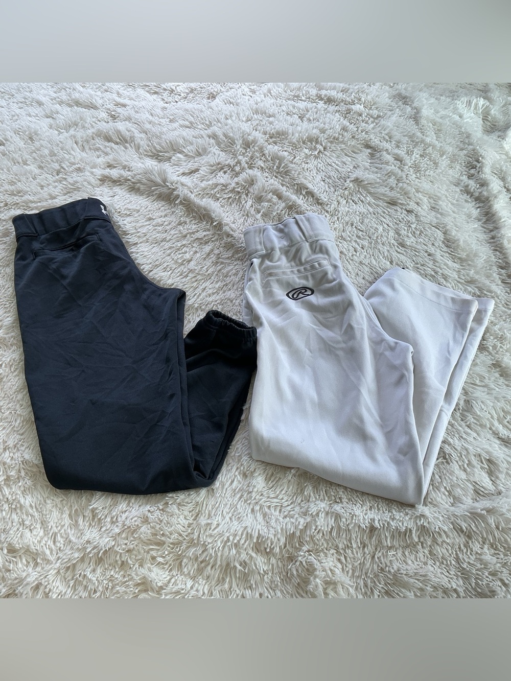 Under Armour + Rawlings Athletic Youth Large Baseball Pants Black + White